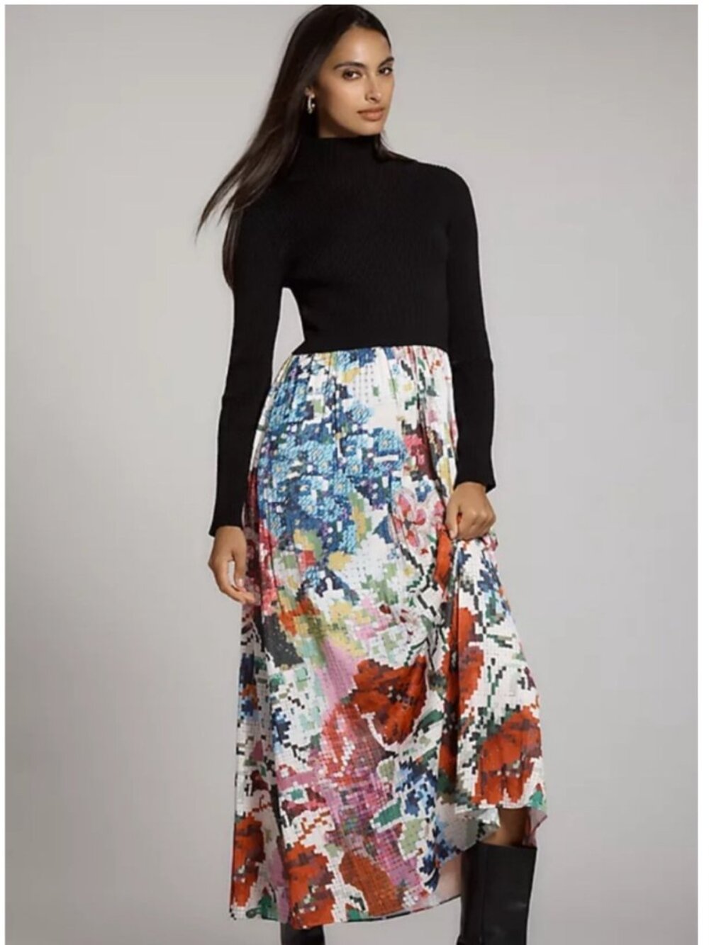 Anthropologie x Kirstin Lamb Thea Twofer Sweater Maxi Dress